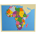 3-6歲蒙特梭利文化教具：非洲地圖拼圖（含操作板1個，控制圖卡2張）