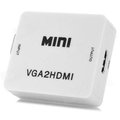 新竹市 VGA(母)轉HDMI(母) VGA2HDMI 電視/投影機 影音轉換器/轉接盒 (帶3.5mm音源-盒裝)