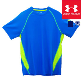 【全家遊戶外】㊣ Under Armour 美國 UA 男款 HG ArmourVent40 短袖 上衣 M、L、XL 河水藍/亮黃 1257648-405 排汗衣 運動