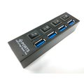 USB3.0 HUB集線器 4埠+電源+獨立開關