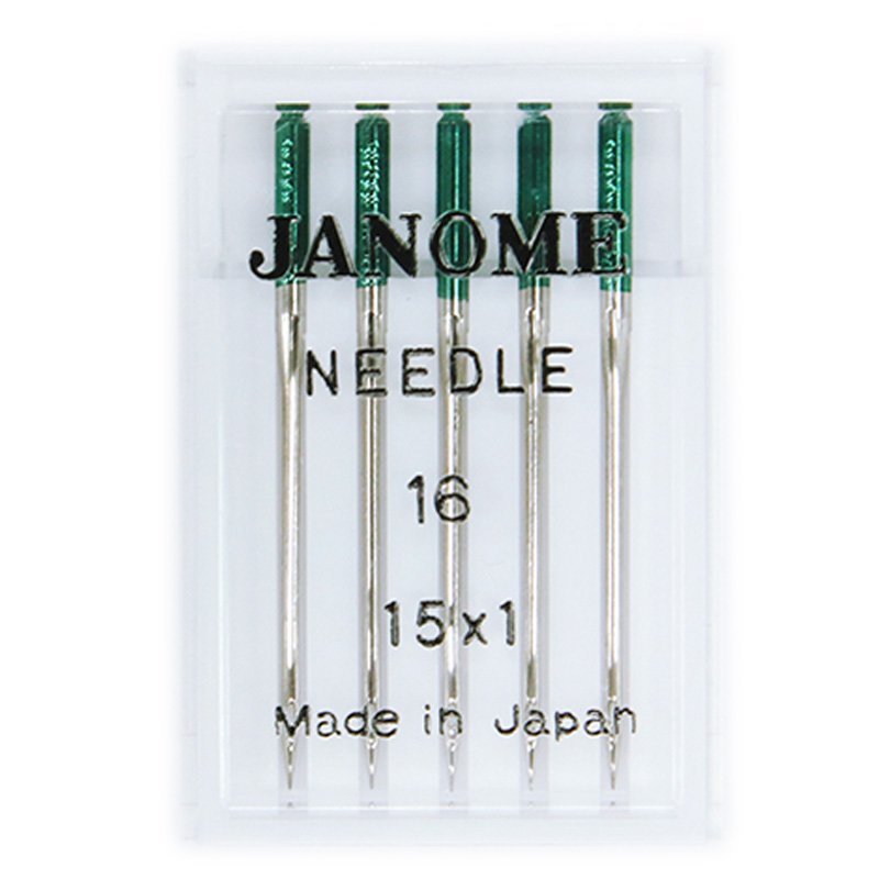 JANOME 原廠 高級 家用車針 16號 (適合一般棉布、厚布)各廠牌縫紉機皆可用