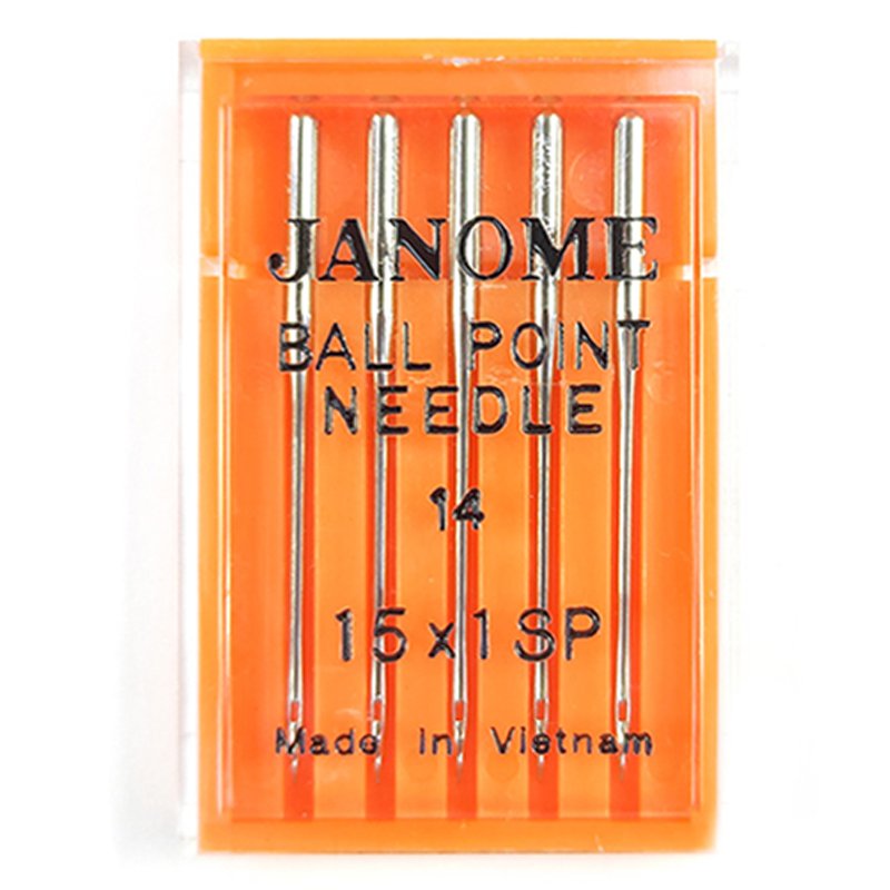 JANOME 原廠 高級 家用車針 SP圓針 14號(適合彈性布、針織布、一般棉布)各廠牌縫紉機皆可用