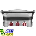 [美國直購] Cuisinart GR-4NR 5-in-1 Griddler, Silver, Red Dials 多功能燒烤器
