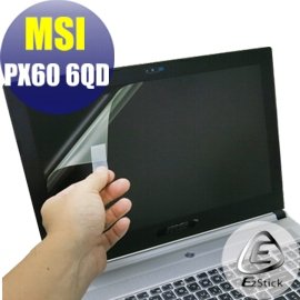 【Ezstick】MSI PX60 6QD 專用 靜電式筆電LCD液晶螢幕貼 (可選鏡面或霧面)