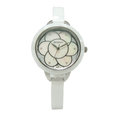 MANGO 花朵嫁衣陶瓷時尚優質女性腕錶-白-MA6688L-80