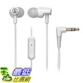 [美國直購] Audio-Technica 入耳式耳機 ATH-CLR100iSWH SonicFuel In-Ear Headphones with In-line Microphone &amp; Control, White _T2