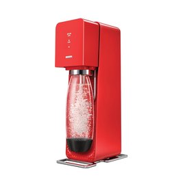 ◤限量加贈盒裝鋼瓶◢ SodaStream SOURCE氣泡水機 -紅色 全新自動扣瓶裝置，三階段氣泡含量指示