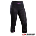 法國 BV SPORT KEEPFIT 運動緊身褲(女)『黑色/粉紅色』|運動褲|緊身褲|透氣| 339/007