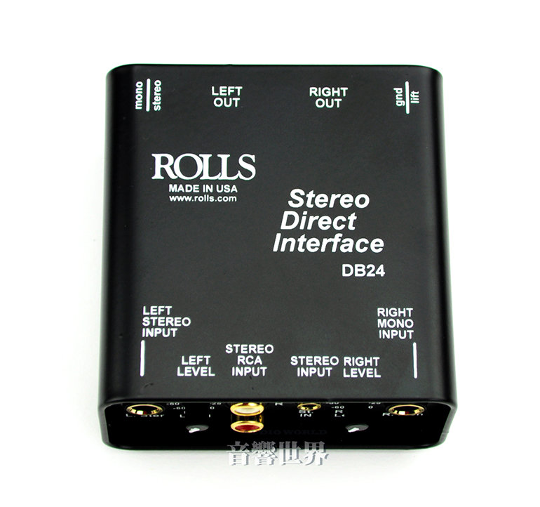 音響世界】美國ROLLS DB24 被動可調式立體訊號DI Box - 阻抗轉換器