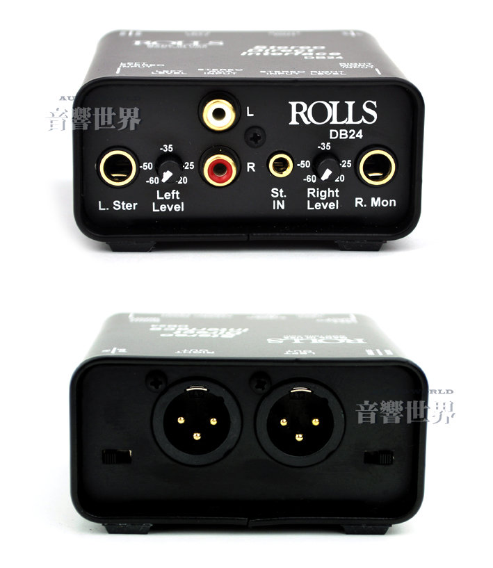 音響世界】美國ROLLS DB24 被動可調式立體訊號DI Box - 阻抗轉換器