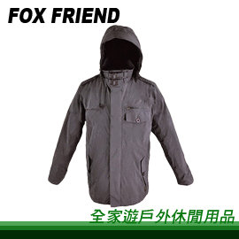 【全家遊戶外】㊣Fox Friend 狐友 男款GORE-TEX兩件式羽絨外套 M、XL、XXL 鐵灰色 1105-3/保暖 防風 羽絨衣