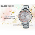 CASIO 時計屋 卡西歐手錶 SHEEN SHB-100D-4A 女錶 不鏽鋼錶帶 藍牙 太陽能 雙時 節能 防水 日