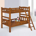 Homelike 雅登3.5尺雙層床-淺胡桃色 床架 單人床 床組 床台 上下舖 兒童床 免運 專人配送