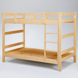 Homelike 米克3.5尺雙層床-原木色 床架 單人床 床組 床台 上下舖 兒童床 免運 專人配送米克
