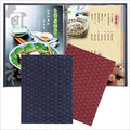 【SHIMBI】和風麻葉紋 書夾款菜單本/MENU(A4-4P) WA-3