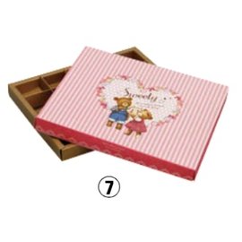 【1768購物網】巧克力盒 外觀高雅提升商品質感 情侶熊-粉紅-可裝20顆 (10入/包) (3-290202)包裝用品 兩包特價