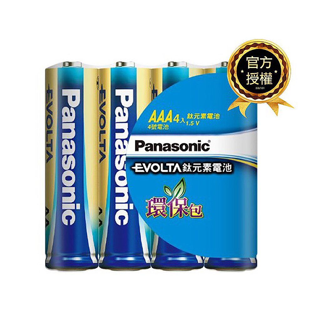 【國際牌Panasonic】EVOLTA超世代 鈦元素 鹼性電池4號4入 收縮包裝(公司貨)