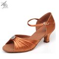 41702-Afa安法 國標舞鞋 女 拉丁鞋 古銅緞 低矮跟 1.8吋