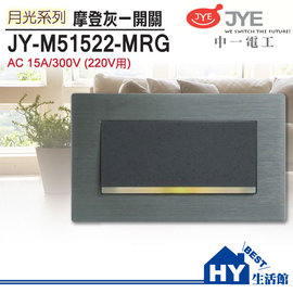 中一電工 JY-M51522-MRG 月光系列 灰框一開關 220V -《HY生活館》水電材料專賣店