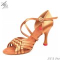 Afa Pro-專業舞鞋 女拉丁 古銅緞 編織鞋面 國標舞鞋 P48702