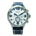 MANGO 世界帝王降臨時尚優質男性腕錶-白+藍-MG950014-55
