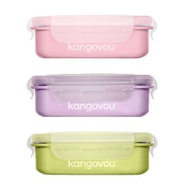 Kangovou 小袋鼠不鏽鋼分隔安全餐盒(小-320ml)3色可選|便當盒【總代理公司貨】