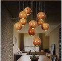 KIPO-木球吊燈北歐吧台咖啡廳藝術餐廳客廳簡約實木製吊燈 10頭_S018F