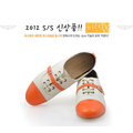 【韓國T2R】人氣扣飾牛津增高鞋橘 ↑5cm 韓國原裝進口,知名百貨專櫃品牌