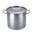 INPHIC-不銹鋼港式平蓋湯桶 商用湯桶 加厚美興湯桶帶蓋湯桶 高鍋 35cm_J005F