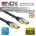 【免運】LINDY 林帝 CROMO mini-DisplayPort 公 對 mini-DisplayPort 公 1.3版 數位連接線 1m (41541)