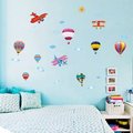 bo 雜貨【 yv 0632 】 diy 時尚裝飾組合可移動壁貼 牆貼 壁貼 創意壁貼 飛機熱氣球 ay 622