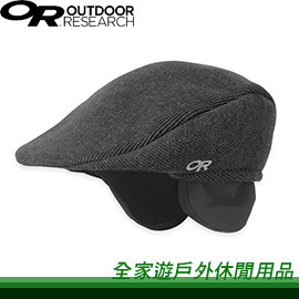 【全家遊戶外】㊣ Outdoor Research 美國 Pub Cap 透氣保暖紳士護耳羊毛帽 黑色 OR243638-001 L/XL/保暖帽 機能帽 摺耳帽