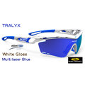『凹凸眼鏡』義大利 Rudy Project TRALYX車隊版系列White Gloss / Multilaser Blue藍色多層膜鏡片運動眼鏡~六期零利率