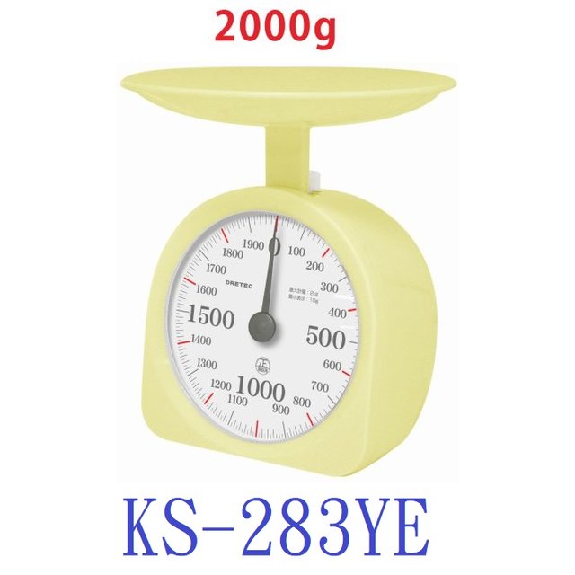 【1768購物網】KS-283YE 日本多利可信秤料理秤(DRETEC) (秤重1000克) LIFE 徠福