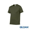GILDAN美國棉 亞規棉柔中性素面圓筒T恤-軍綠色