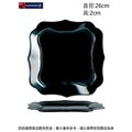 法國樂美雅 強化亞桑提克黑方盤26cm(1入)~連文餐飲家 餐具的家 平盤 碟 皿 強化玻璃瓷 ACE4953