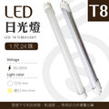 【光譜照明】LED 日光燈 &lt; 1尺T8 24珠 &gt; 5W 85-265V (白/暖) 燈管 2835貼片