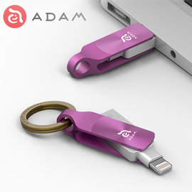 亞果元素 iKlips DUO Plus極速多媒體USB 3.1行動碟 iPhone/iPad專用隨身碟 128GB 尊爵紫