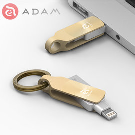 亞果元素 iKlips DUO Plus極速多媒體USB 3.1行動碟 iPhone/iPad專用隨身碟 128GB 時尚金
