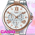CASIO 卡西歐 手錶專賣店 SHEEN SHE-3806SPG-7A 女錶 不鏽鋼錶帶 玫瑰金 施華洛世奇水晶 防水 三眼