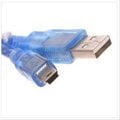 (加粗網編帶磁環)標準 mini USB轉USB 2.0 傳輸線/充電線 (10米 / 10公尺) 藍