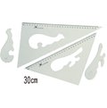 【1768購物網】 KTR-30 金徠福 (LIFE) 塑膠三角板(30公分)