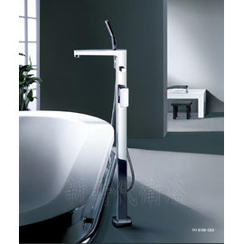 [新時代衛浴] 方型-落地浴缸龍頭，立柱龍頭，造型俐落，品質超好，出水量大8129-D53