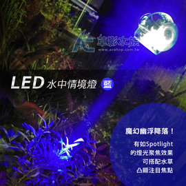 【AC草影】LED情境水中燈（1W/藍色）【一支】