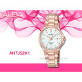 CASIO 時計屋 ALBA 雅柏手錶 AH7J52X1 女錶 石英錶 玫瑰金金屬錶帶 日期顯示 防水 藍寶石水晶鏡