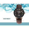 CASIO 時計屋 ALBA 雅柏手錶 AV3180X1 男錶 石英錶 真皮錶帶 日期顯示 防水50米 保固 附發票
