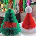 【韓風童品】桌上型聖誕樹擺飾 蜂窩形紙質聖誕樹裝飾 新年裝飾 節慶佈置 聖誕掛件
