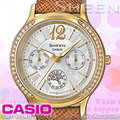 CASIO 卡西歐 手錶專賣店 SHE-3030BGL-7A 女錶 指針錶 不鏽鋼錶帶 防水 三眼 施華洛世奇