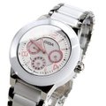 B75WC001W 碧寶錶 BIBA 白陶瓷錶 三眼錶 白面 粉紅時刻 不銹鋼 38mm