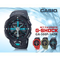 CASIO 時計屋 卡西歐手錶 G-SHOCK GA-500P-1A GA-500P 男錶 雙顯錶 橡膠錶帶 耐衝擊構造 世界時間